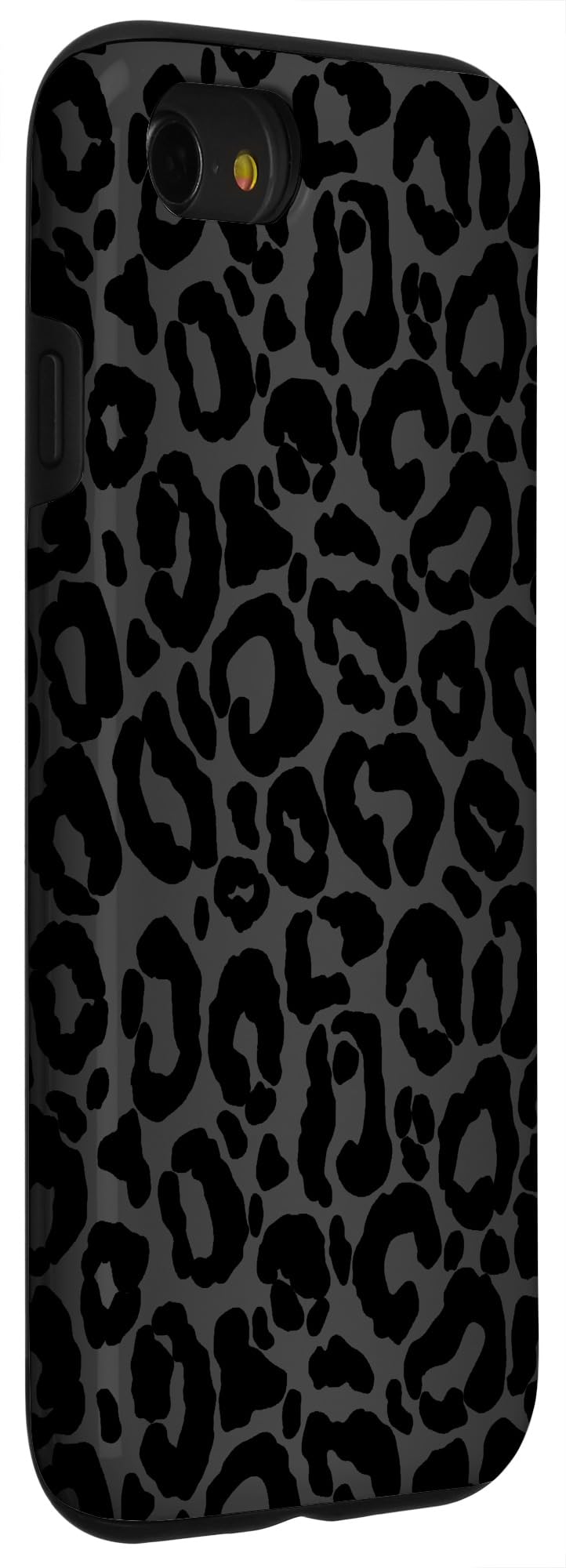 iPhone SE (2020)/7/8 Black Leopard Print Phone Case - Slim Protective Cover with Cheetah Animal Design for Women & Men - Perfect for Daily Use, Travel and Fashion Accessory