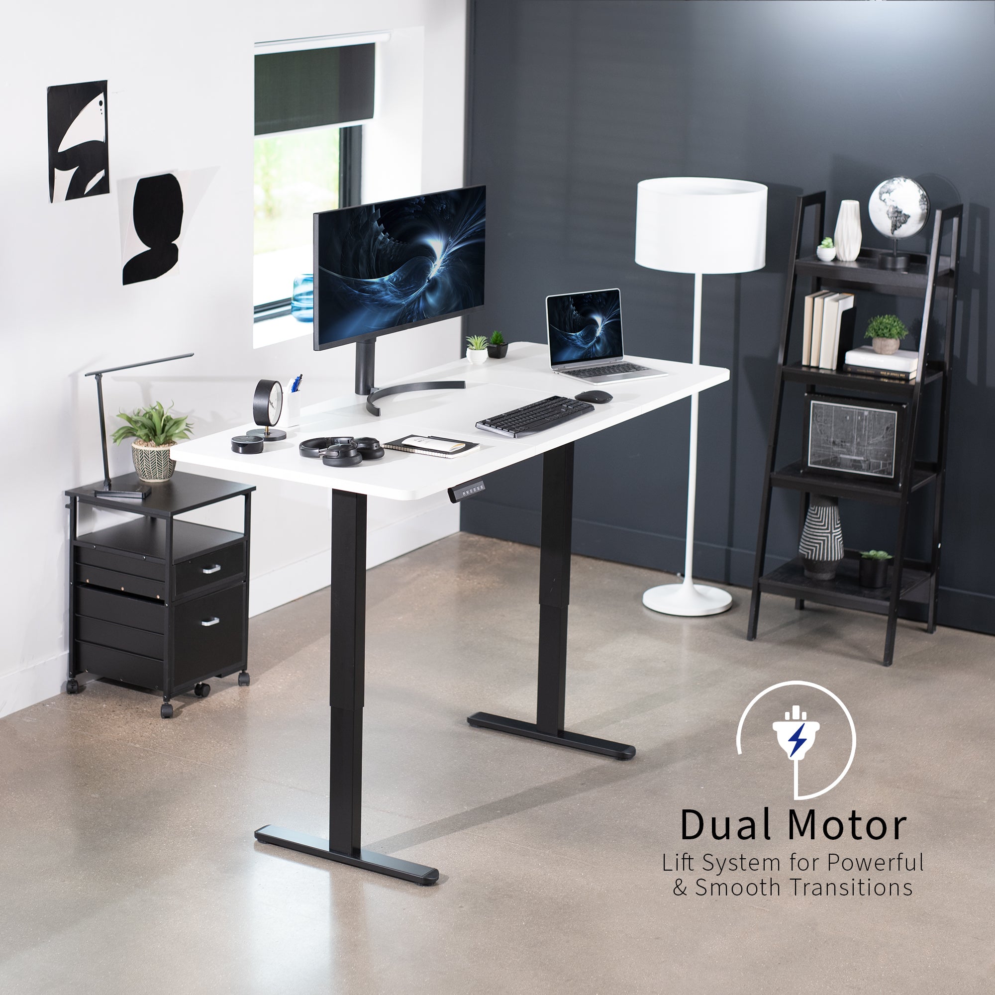 E2 Series 71 x 30 Dual Motor Electric Standing Desk - Adjustable Height Home Office Desk for Work & Study | Perfect for Small Spaces & Ergonomic Workstations