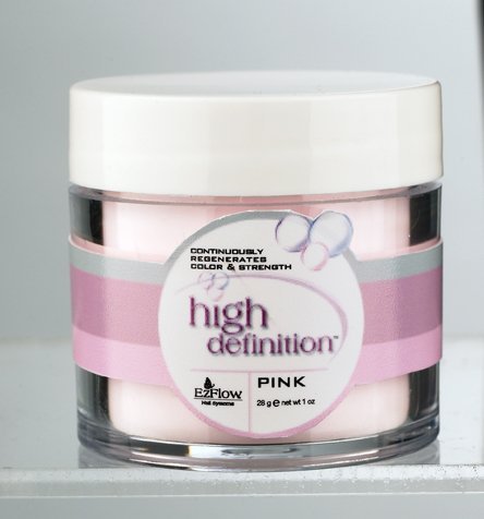 EZ Flow High Definition Powder False Nails - Pink Acrylic Nails Kit (0.75 oz) for Salon Quality Manicure at Home, Perfect for Parties & Special Occasions