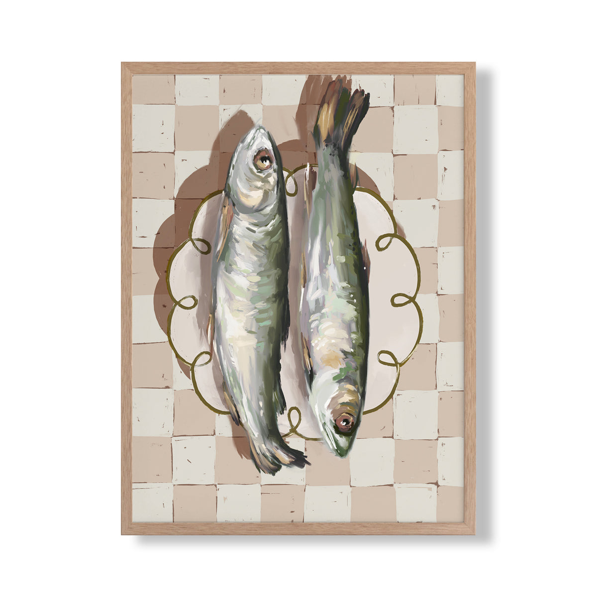 Premium Catch of the Day Fish Portrait Art Print - Wall Decor for Kitchen, Restaurant & Coastal Home Decor