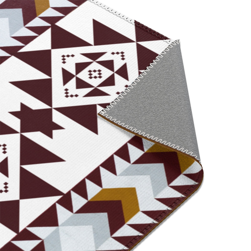 Southwest Print Area Rugs - Handwoven Cabin Decor for Living Room, Bedroom & Office - Boho Chic Home Accessories