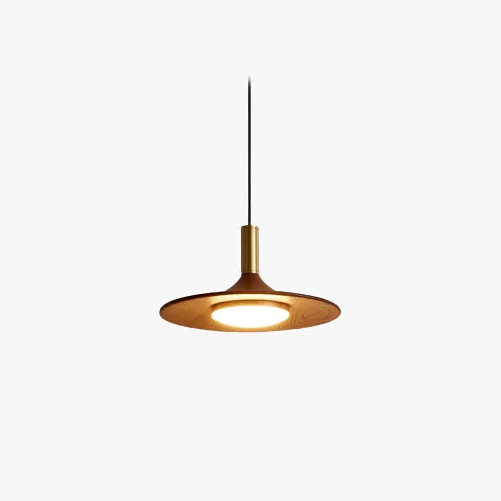 Vintage Wooden LED Pendant Light - Handcrafted Wood Lampshade for Dining Room, Kitchen Island & Bedroom Lighting