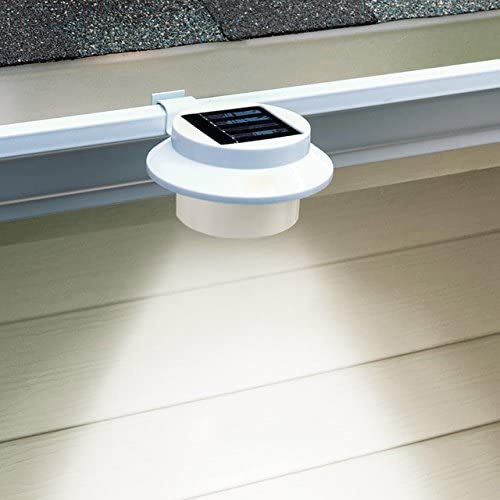 UBERSWEET® Solar Powered Outdoor Lights - White LED Garden Lights with Auto On/Off for Fence, Wall, Lawn & Landscape Decoration - Perfect for Patio, Yard, Pathway & Backyard Lighting