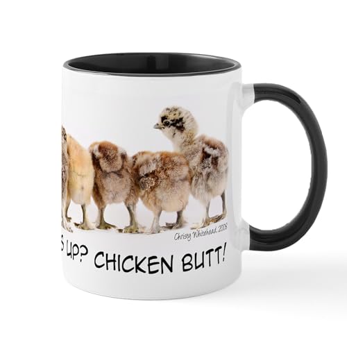 White/Black Inside - What's Up? Chicken Butt! Mug