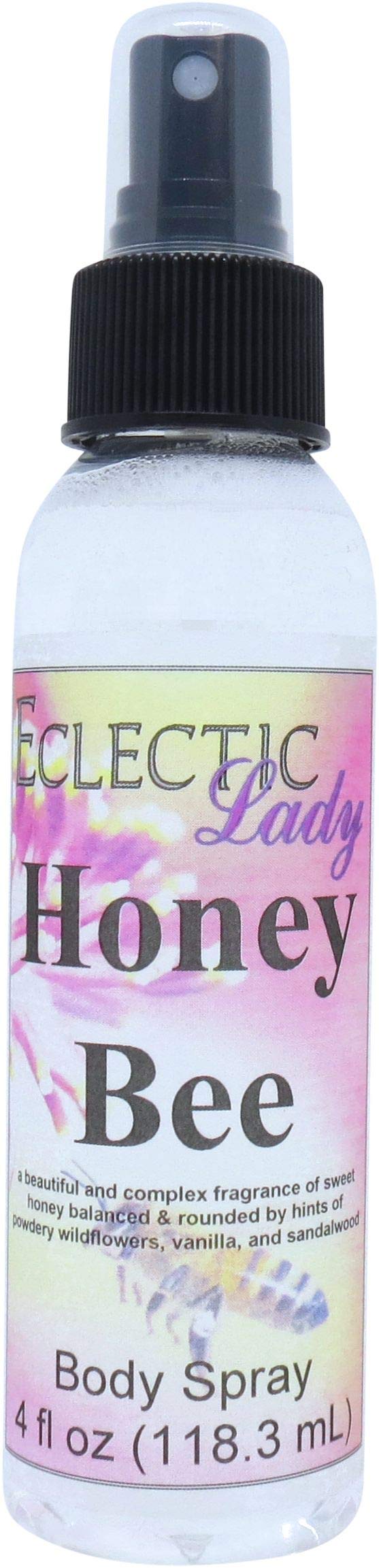 Honey Bee Body Spray for Women & Men - Double Strength 4oz Long Lasting Perfume with Clean, Light & Gentle Fragrance - Soft Subtle Aroma Cologne - Perfect for Daily Use, Work, Date Night & Special Occasions