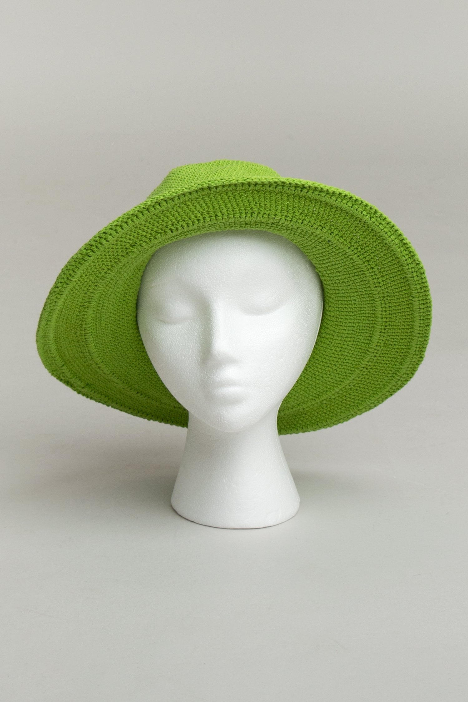 Stylish Lime Green Cotton Hat for Men & Women - Breathable & Comfortable Summer Sun Hat for Outdoor Activities, Beach, Hiking, and Travel