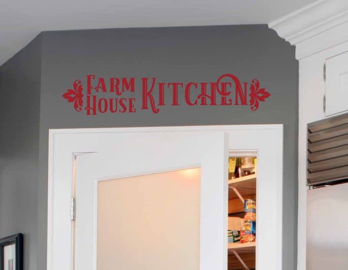Farmhouse Kitchen Wall Decals - Inspirational Vinyl Wall Art for Kitchen & Dining Room Decor - Matte Finish Quote Decals (36”x7