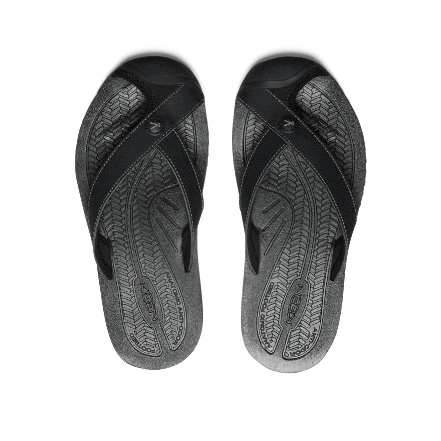 Women's Barbados Flip Flops - Comfortable Beach Sandals for Summer | Black & Steel Grey | Perfect for Pool, Beach, and Vacation Wear