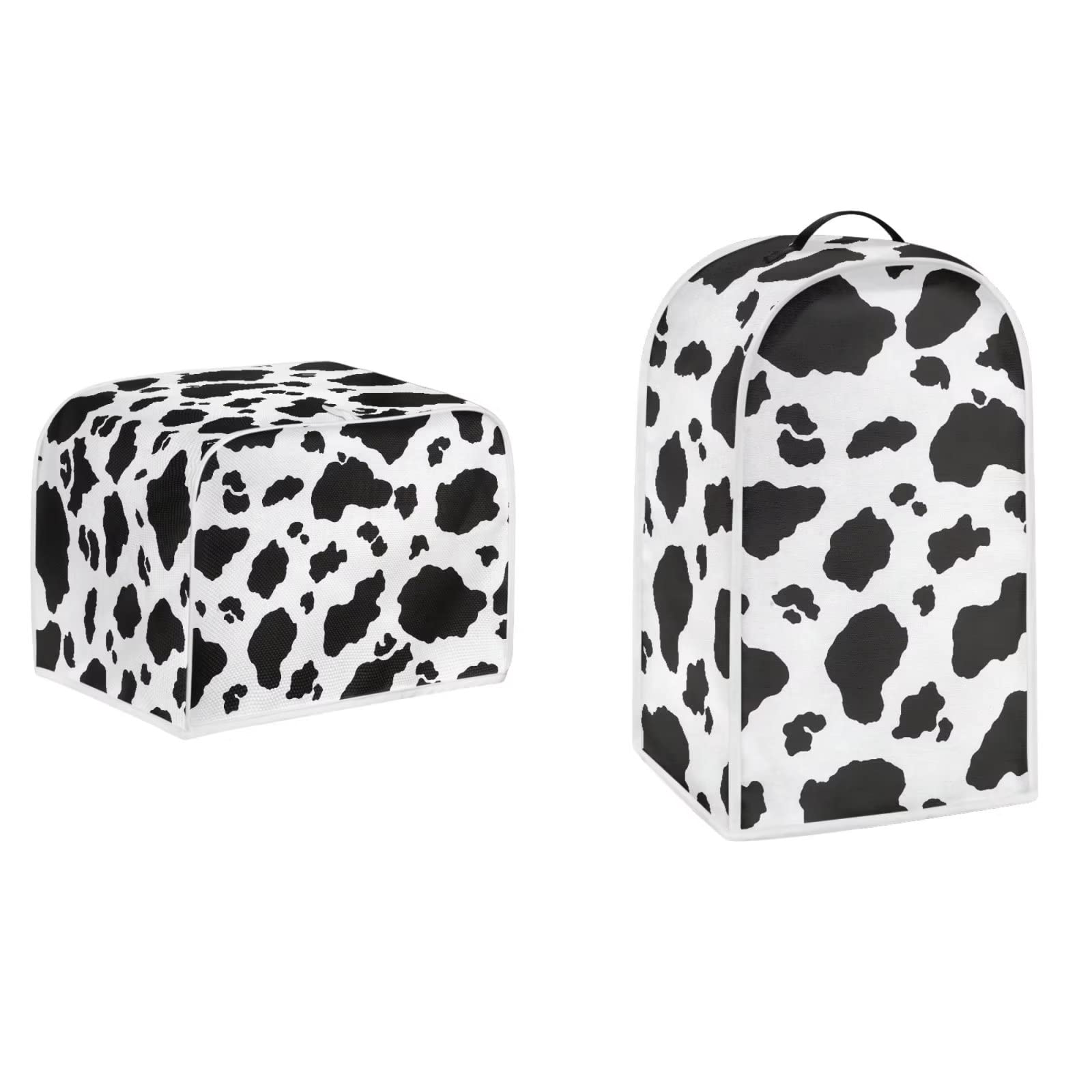 Cow Print Toaster & Blender Covers - Washable Kitchen Appliance Protectors for Dust Protection | Small Kitchen Decor