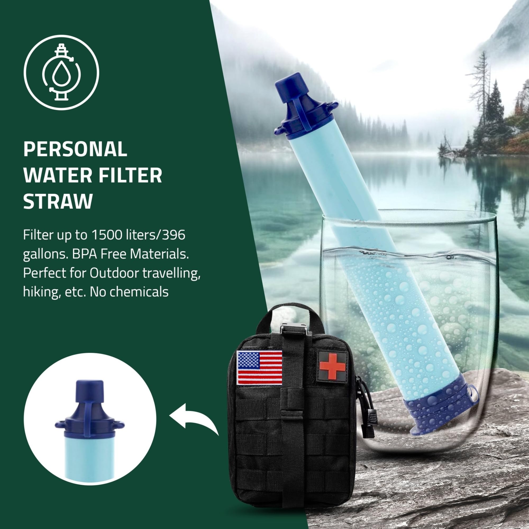 Emergency Survival Kit & First Aid Kit - Professional Outdoor Gear for Camping, Hiking, Hunting & Adventure | Molle System Survival Equipment for Wilderness Emergencies & Disaster Preparedness