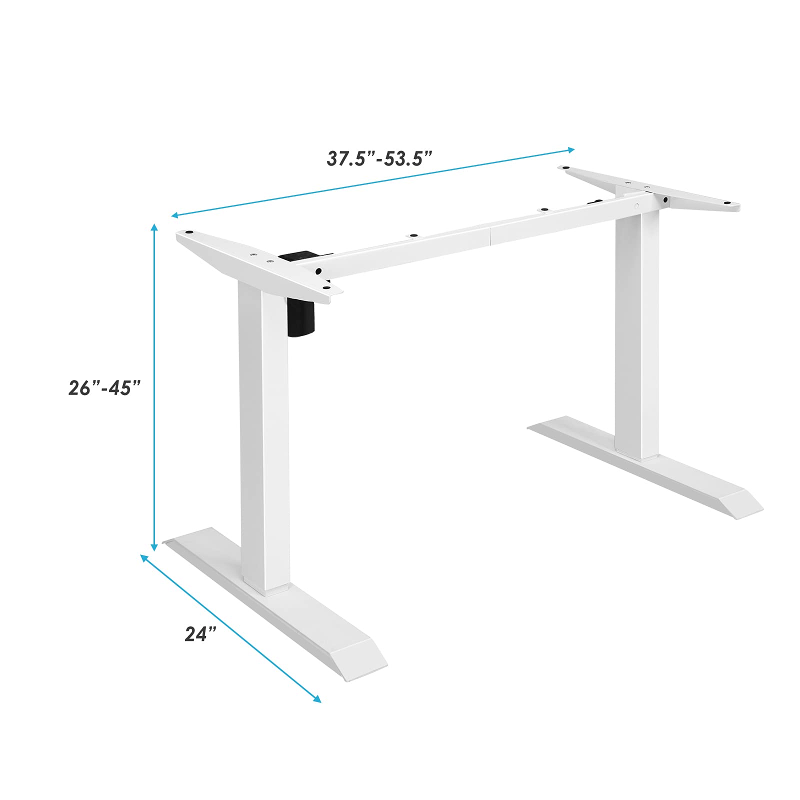 Tangkula Electric Standing Desk Frame - Height Adjustable Motorized Workstation Base with Button Controller, Ergonomic Sit to Stand Desk for Home Office (White) | Perfect for Remote Work, Gaming & Study Setup