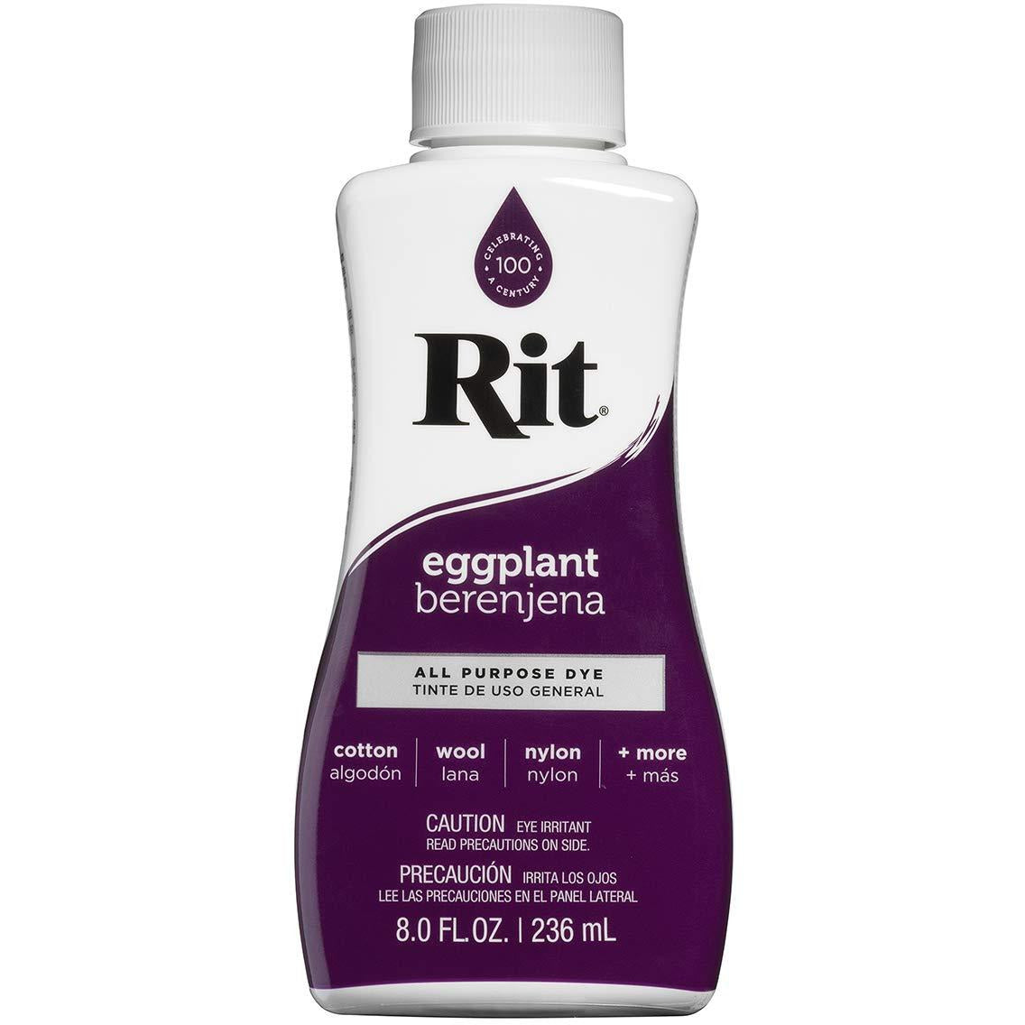 RIT All-Purpose Liquid Fabric Dye - 8 Fl. Oz (237ml) for Clothes, Shoes & Home Decor - Perfect for DIY Projects, Tie-Dye & Fabric Restoration