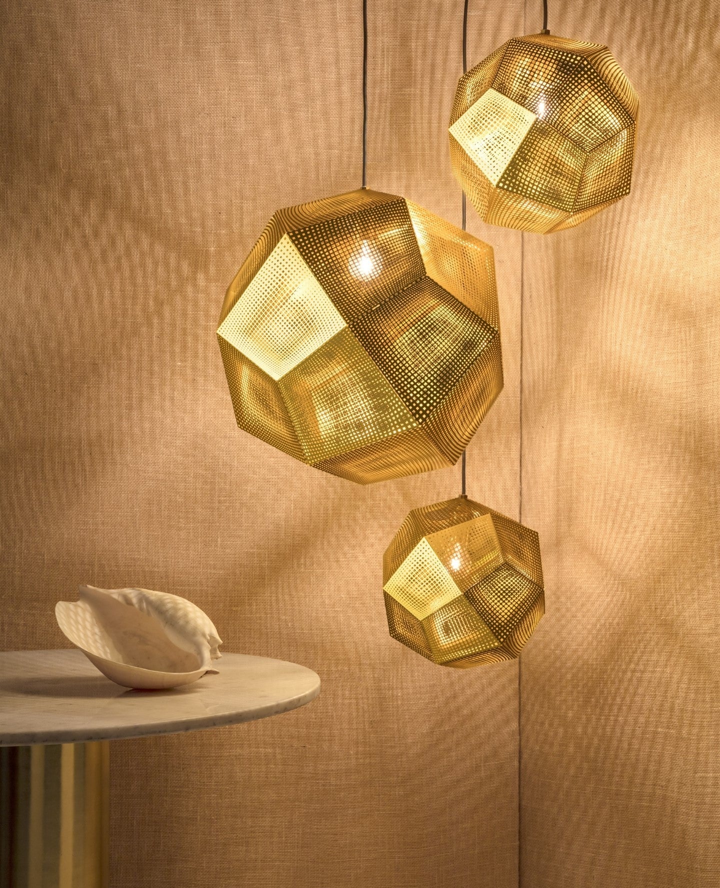 Modern Etch Pendant Light - Handcrafted Glass Shade with Adjustable Hanging Cord - Perfect for Kitchen Island, Dining Room & Bedroom Lighting Decor