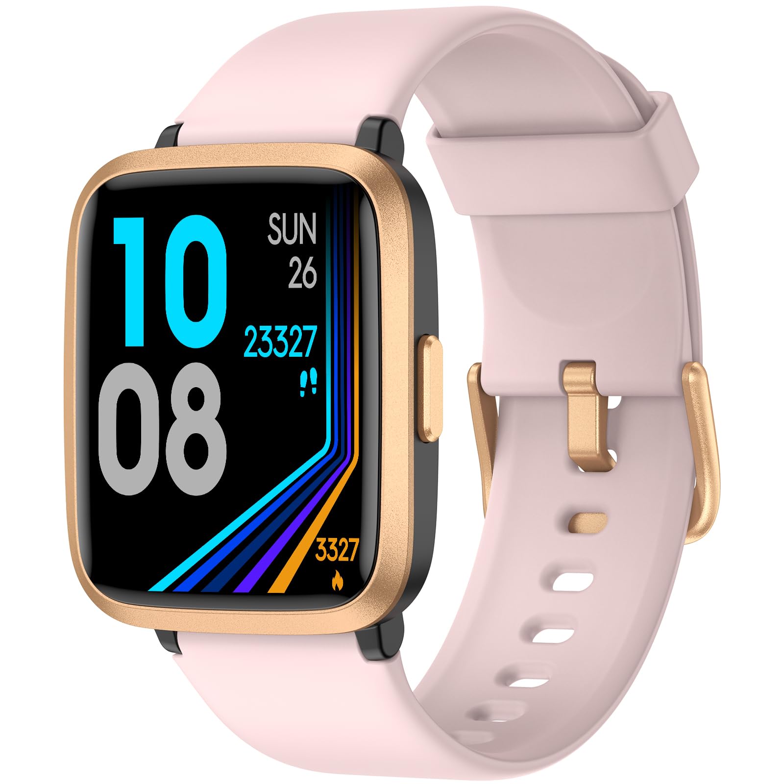 Premium Fitness Tracker Smartwatch with Blood Oxygen Monitor, Blood Pressure & Heart Rate Tracking, Step Counter, Calorie Burn & Sleep Analysis - 50m Waterproof Activity Tracker for Android & iPhone - Ideal for Running, Gym Workouts & Daily Health Monitoring