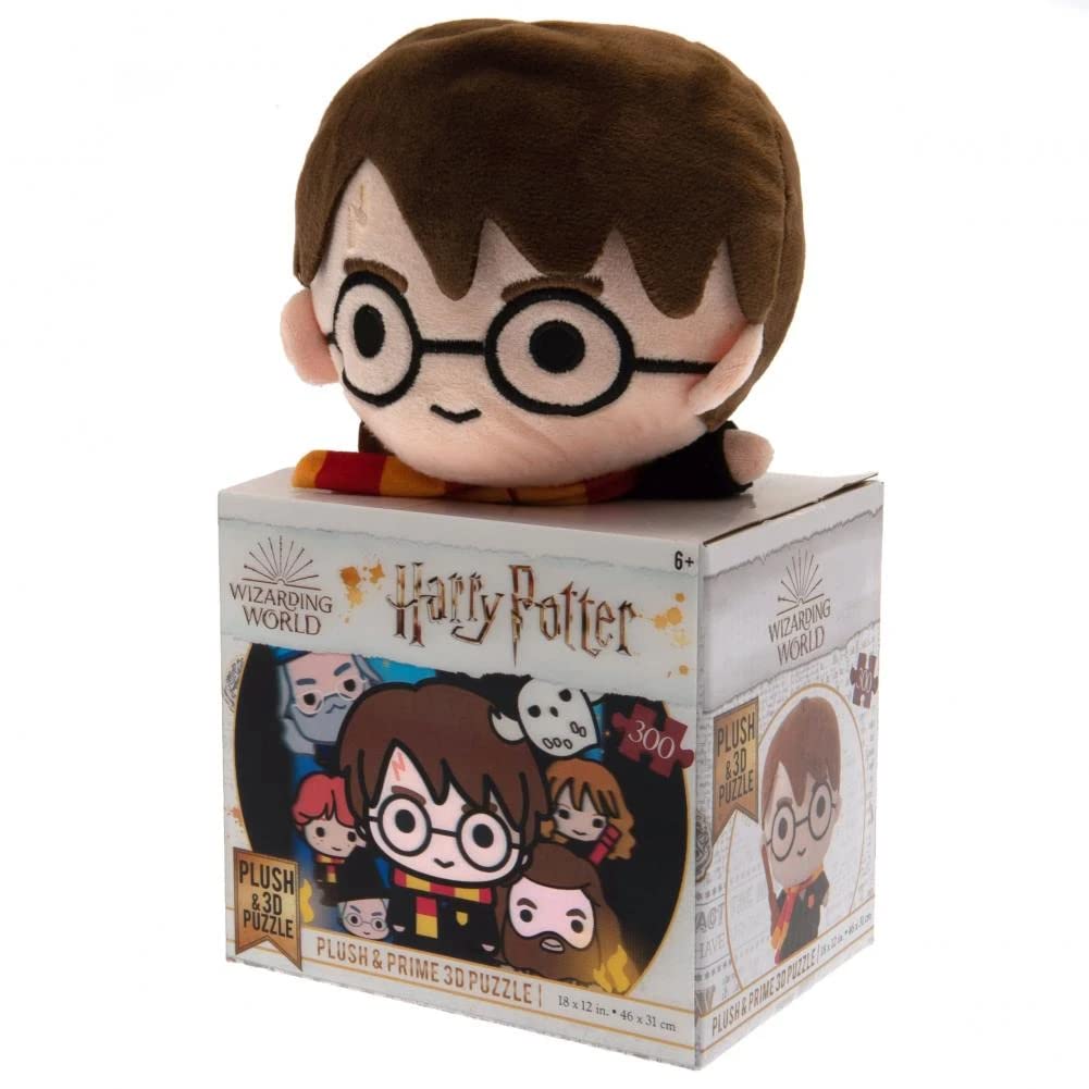 3D Lenticular Puzzle - Harry Potter with Plush Toy (300 Pieces) | 3D Effect, Fun & Challenging for Kids & Adults | Perfect for Gifts, Home Decor, and Family Game Night