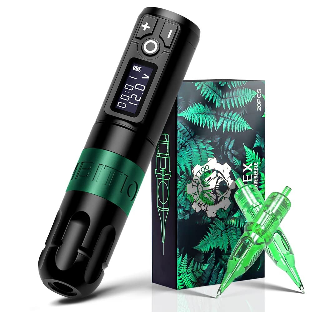 Professional TREX #10 Bugpin 9RL Disposable Tattoo Cartridge Needles Kit - Rotary Battery Pen Tattoo Machine for Artists - Perfect for Sleeves, Fine Line & Detail Work