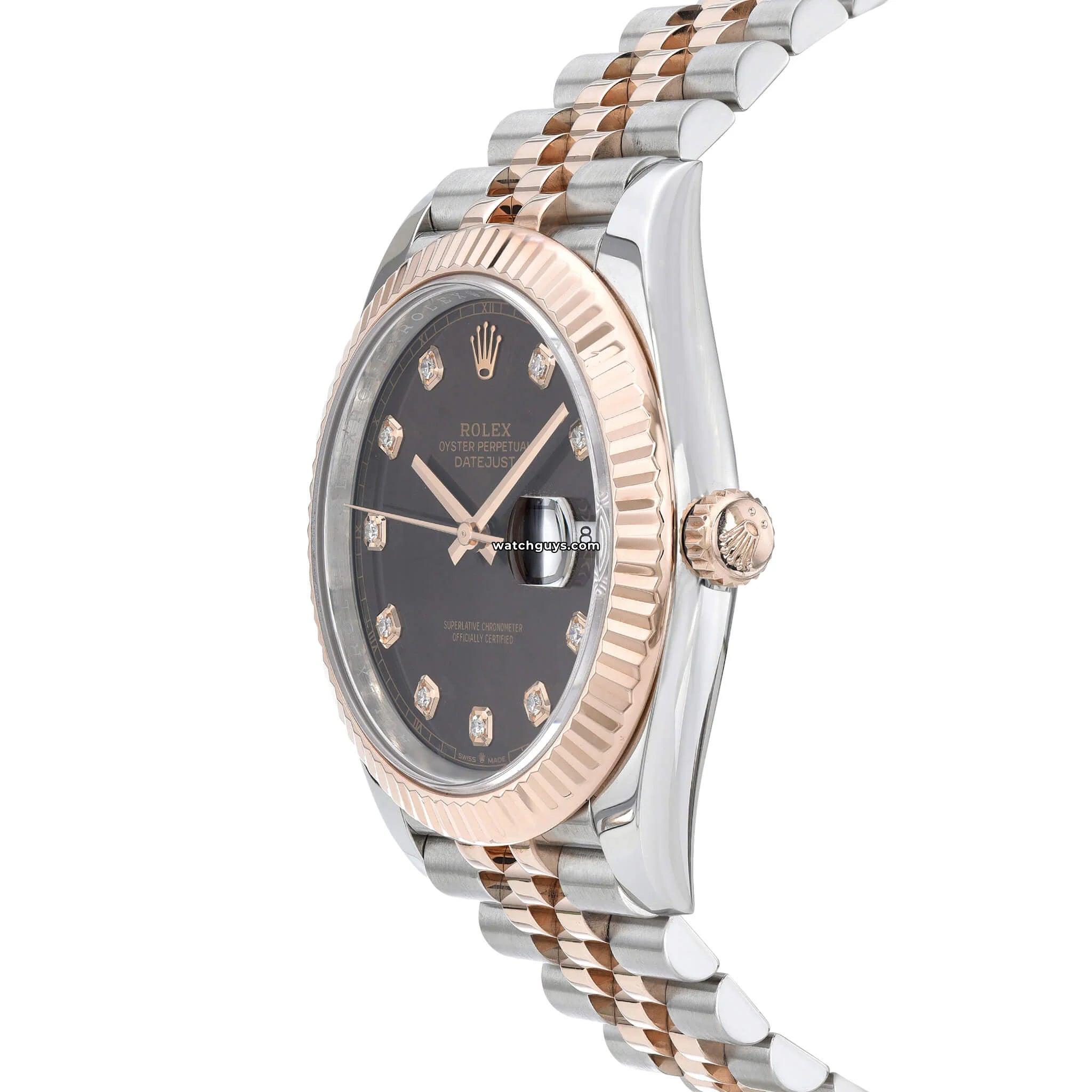 Rolex Datejust 126331 Men's Watch - 41mm Stainless Steel & Everose Gold, Chocolate Dial with Diamond Hour Markers | Luxury Timepiece for Business, Formal Events & Special Occasions