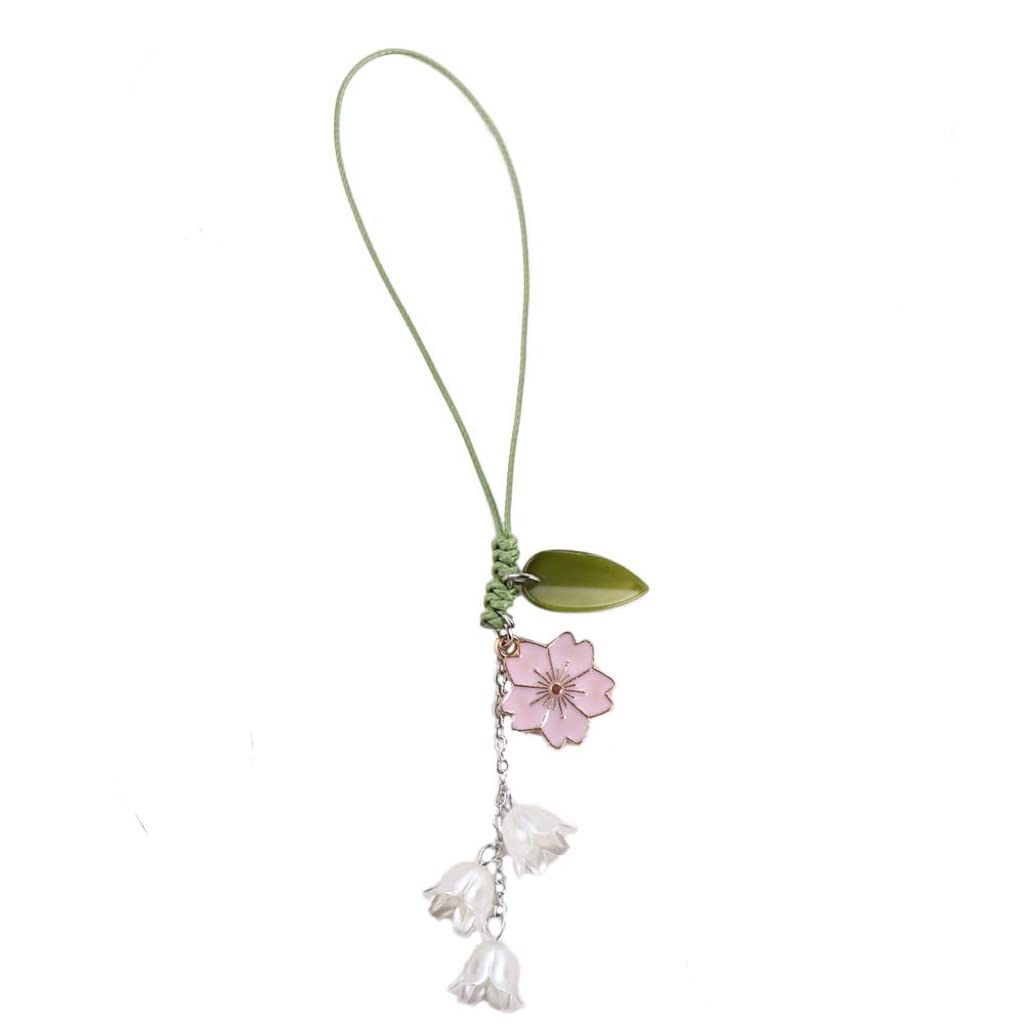 Leadigol Pink Keychain Phone Case - Stylish Mobile Phone Strap with Keyring, Pendant Charm & Headset Cover for Women | Perfect for Keys, Bags, and Everyday Accessories
