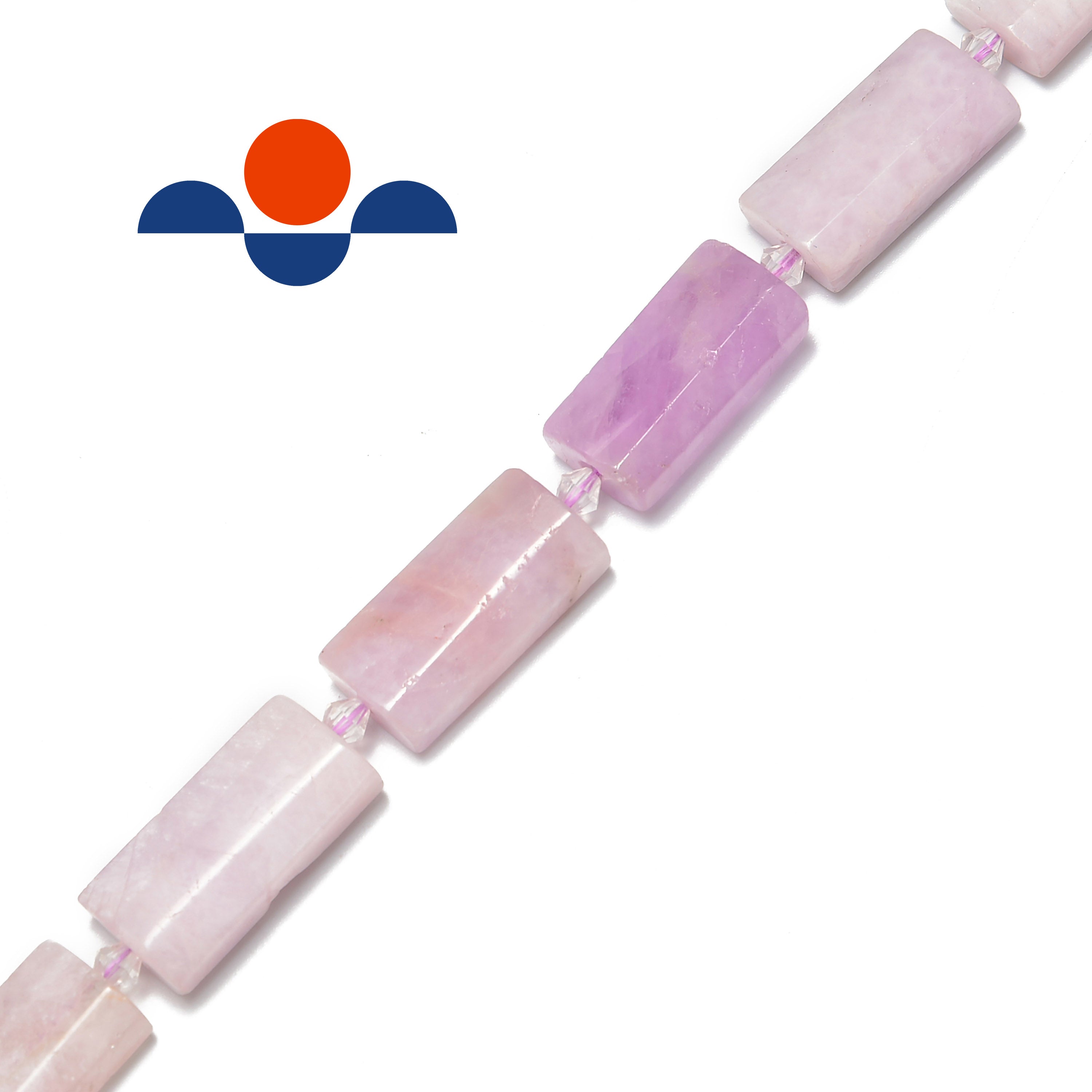 Kunzite Faceted Flat Rectangle Cylinder Tube Beads 14x28mm - 15.5 Inch Strand for Jewelry Making, DIY Bracelets & Necklaces - Perfect for Beaders and Crafters