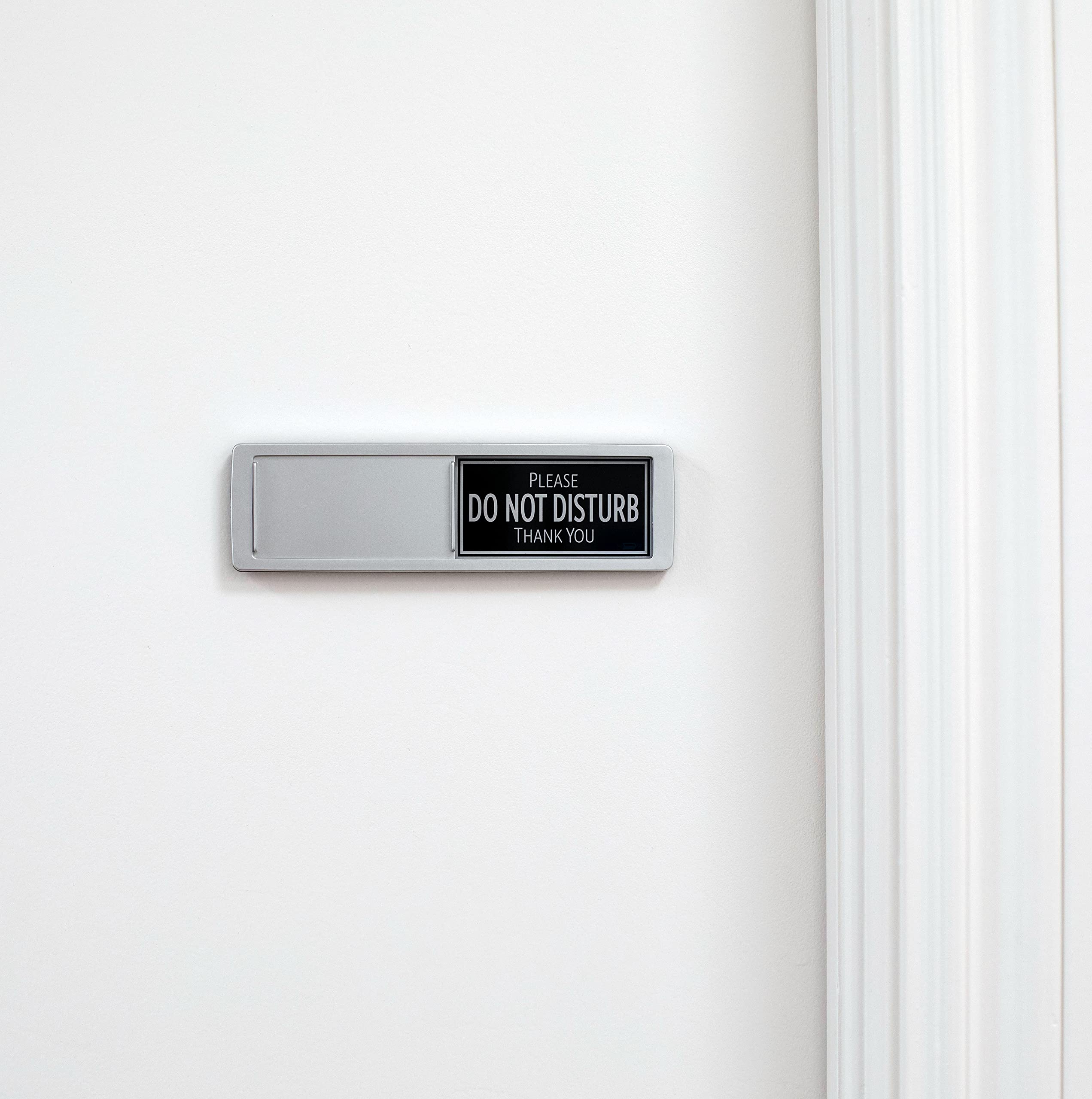 Black & White 'Do Not Disturb' Door Sign - Office Privacy Hanger for Meetings (7x2 Inches) - Perfect for Conference Rooms, Home Offices & Work Spaces
