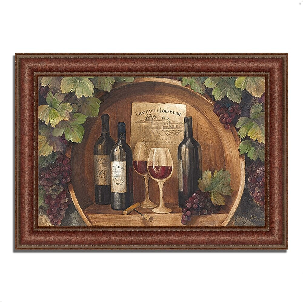 At the Winery by Albena Hristova - Framed Wall Art Painting Print for Home Decor, Living Room, Office & Wine Cellar