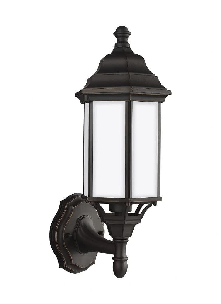 Sea Gull Lighting Sevier 1-Light Small Outdoor Wall Lantern - Traditional Style Antique Bronze Finish - 6.5