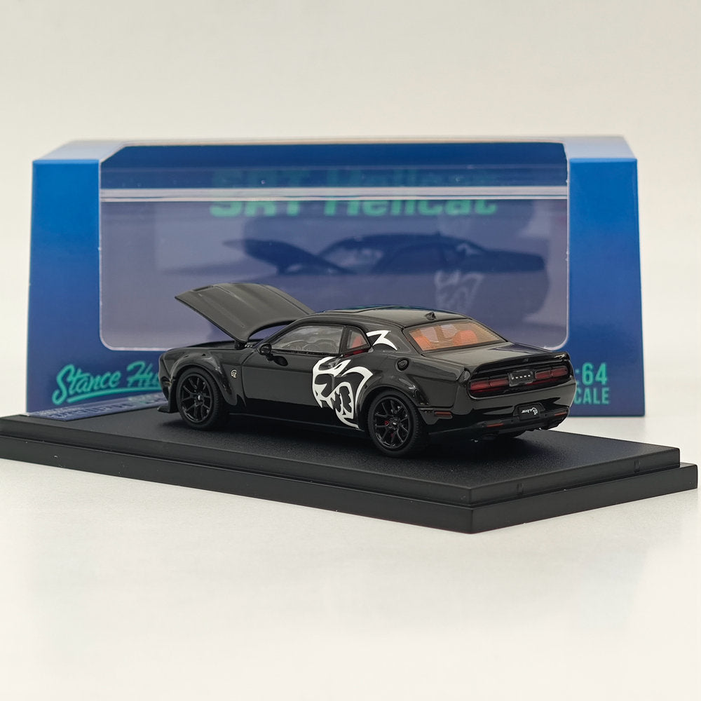 1:64 Scale SH Dodge SRT Hellcat Muscle Sports Car - Black Diecast Model for Collectors | Perfect for Display, Gifts, and Racing Enthusiasts
