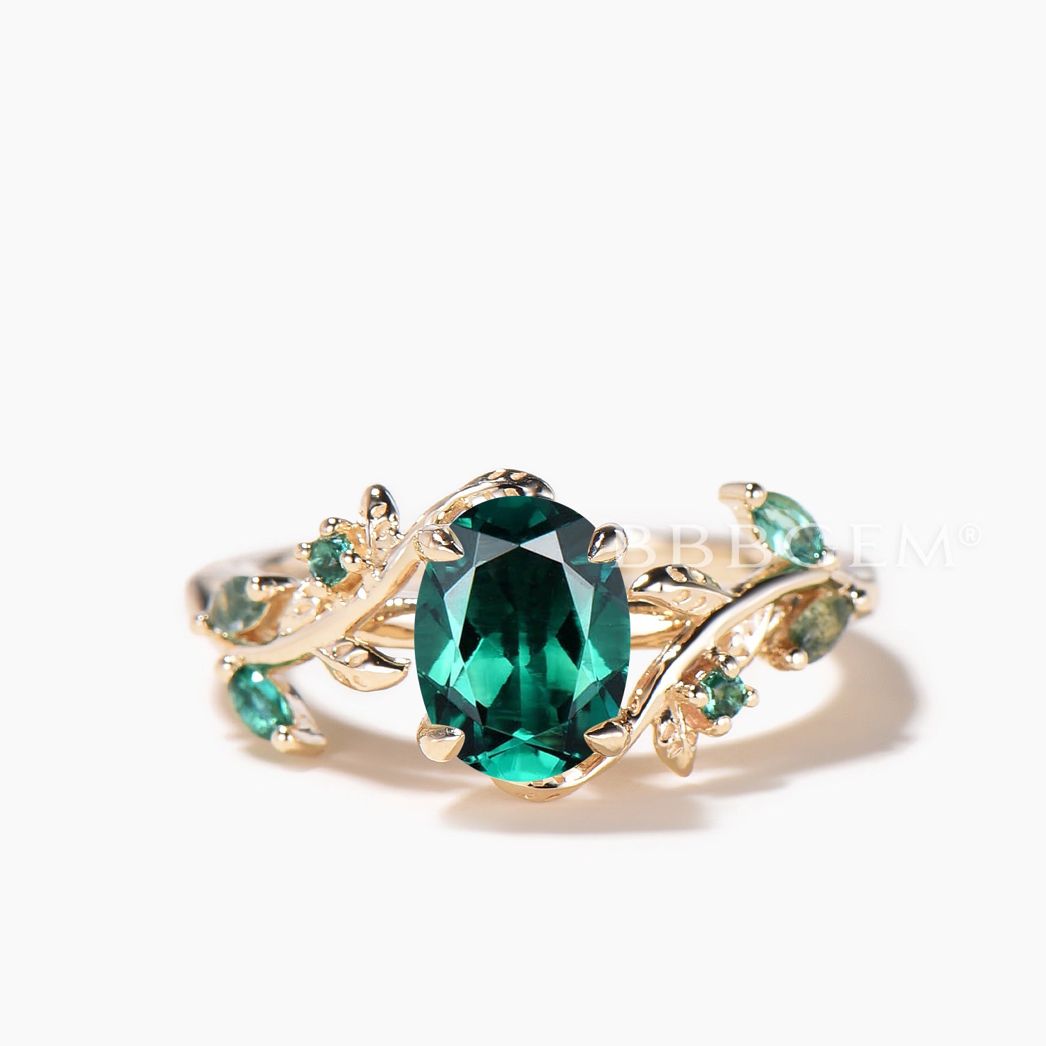 1.5CT Oval Cut Moss Agate Engagement Ring - Nature Inspired Emerald Leaf Design for Women, Wedding, Proposal & Anniversary Gift - Perfect for Boho, Vintage & Outdoor Themed Ceremonies