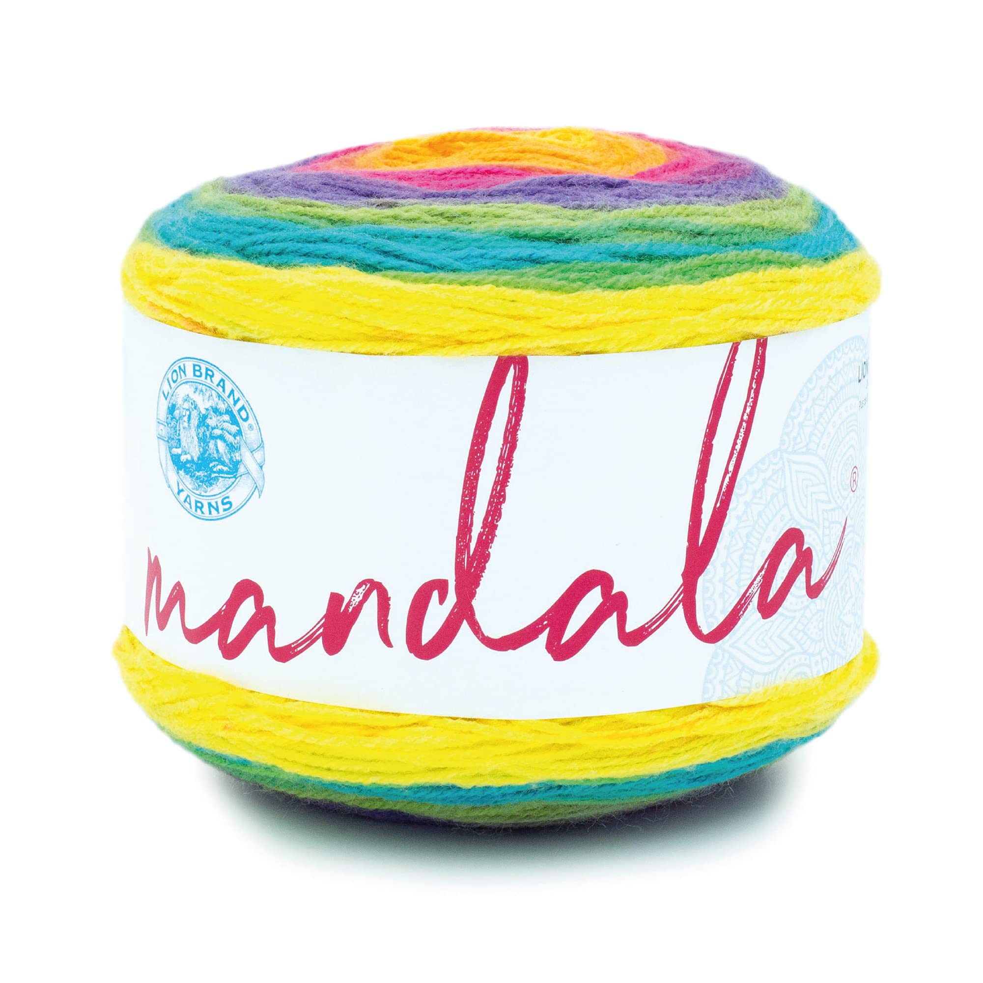 Lion Brand Yarn 525-209 Mandala Yarn in Gnome Color - Soft Acrylic Blend for Knitting & Crocheting | Perfect for Blankets, Scarves & DIY Crafts