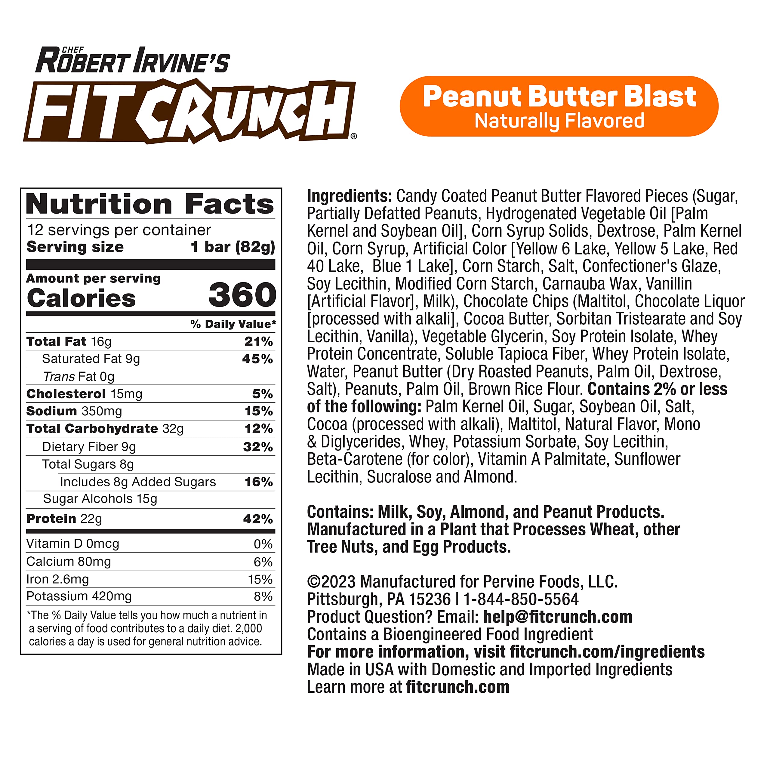 FITCRUNCH Loaded Cookie Protein Bar - High Protein, Gluten Free, Low Sugar, 12 Pack Peanut Butter Flavor - Perfect for Post-Workout Recovery, Gym Snacks & Healthy On-the-Go Nutrition