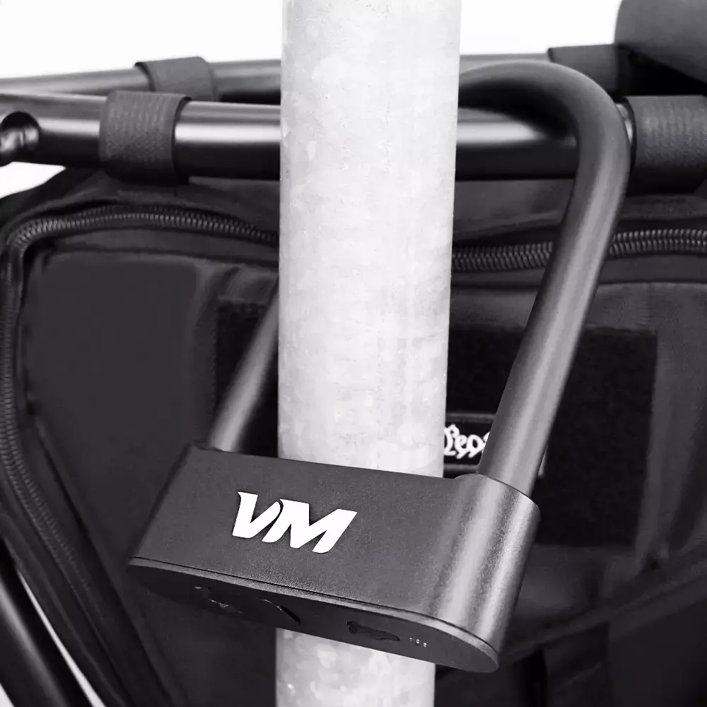 High Security VM Fingerprint U Lock - Smart Bike Lock with Fingerprint & Key Access - Perfect for Bicycles, Motorcycles & Scooters - Indoor & Outdoor Use