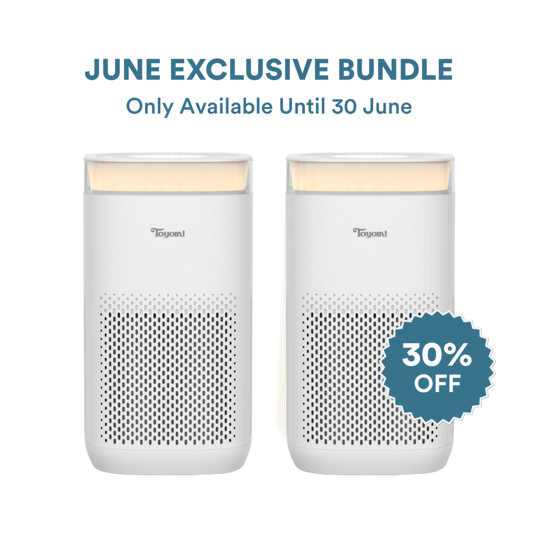 TOYOMI HaloGuard Max HEPA UV Air Purifier AP 7300IT - 2 Pack Bundle with True HEPA Filter & UV Sanitizer for Home, Office, Bedroom - Removes Allergens, Dust, Smoke, Pet Dander & Odors