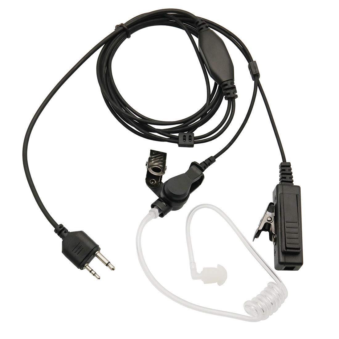 2 Pack Walkie Talkie Headset with Mic - Compatible with Midland GXT1000VP4, LXT500VP3, GXT1050VP4, GXT1000XB - Security Earpiece for Clear Communication - Ideal for Construction, Security, and Outdoor Activities