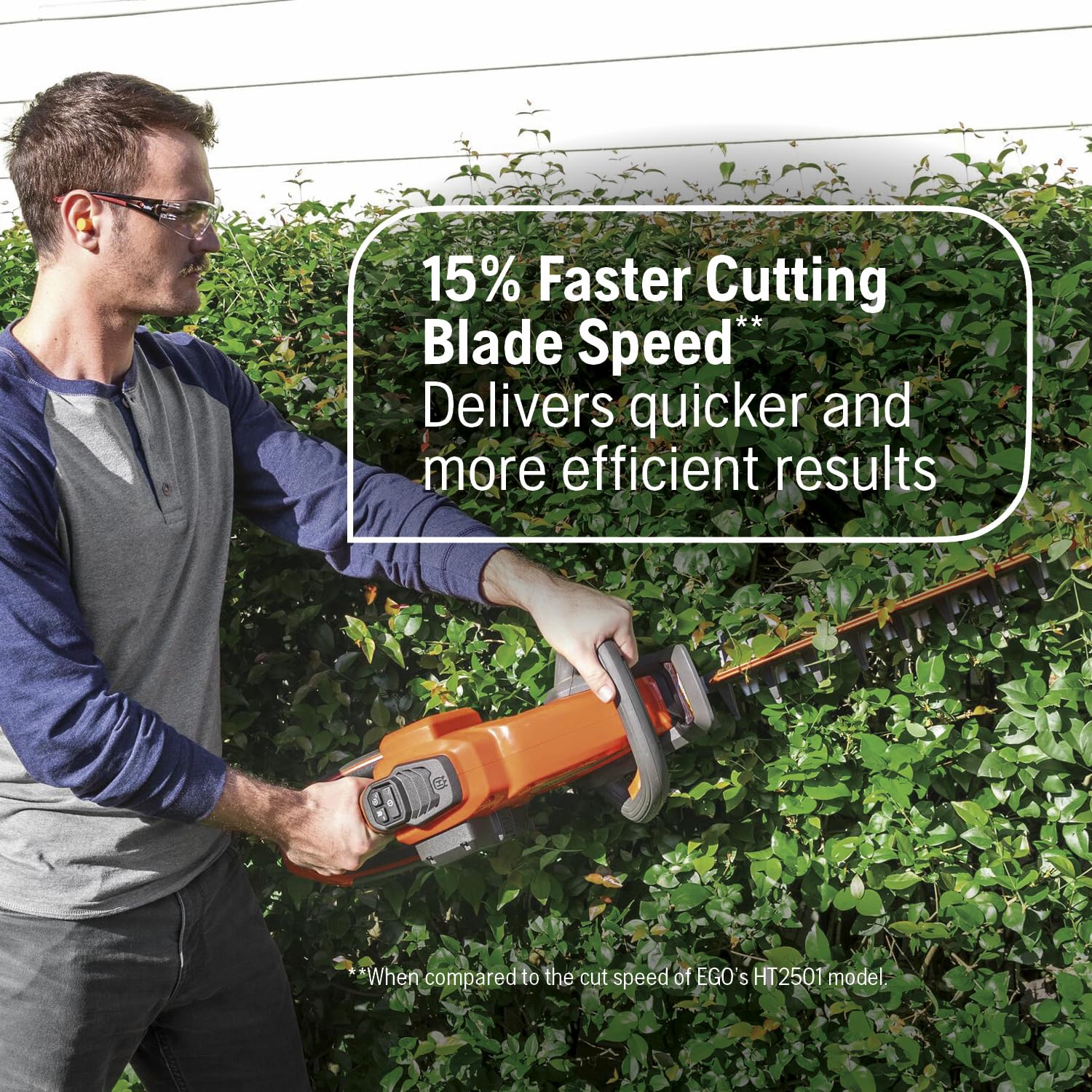 Husqvarna 320iHD60 24-Inch 40V Cordless Hedge Trimmer with Brushless Motor - Lightweight Battery-Powered Shrub Trimmer for Home & Garden Landscaping - Includes Lithium-Ion Battery & Charger - Perfect for Trimming Hedges, Bushes, and Shrubs