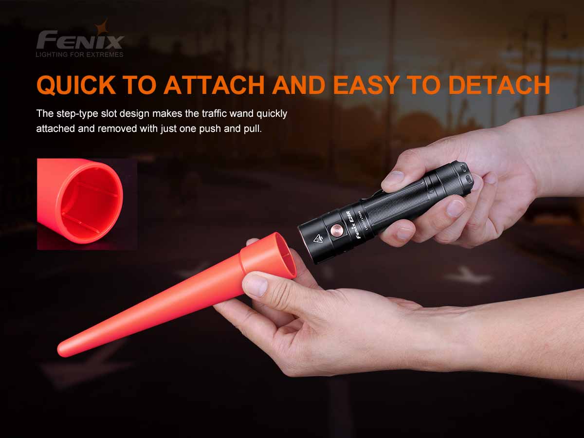 Fenix AOT S+ Traffic Control Wand - High Visibility LED Safety Baton for Law Enforcement, Emergency Responders & Traffic Control - Perfect for Nighttime Roadside Assistance & Construction Zones