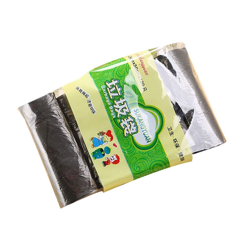30 Gallon Heavy Duty Trash Bags - 5 Rolls of Extra Strong Garbage Bags & Waste Bin Liners | Leakproof & Tear-Resistant Plastic Trash Bags for Bathroom, Bedroom, Office, Kitchen & Outdoor Use (Black)
