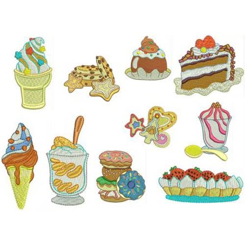 Threadart Machine Embroidery Design Bundles - Food & Beverage Collection - Dessert Patterns (10+ Sets) on USB Stick - Perfect for DIY Projects, Home Decor & Gift Making
