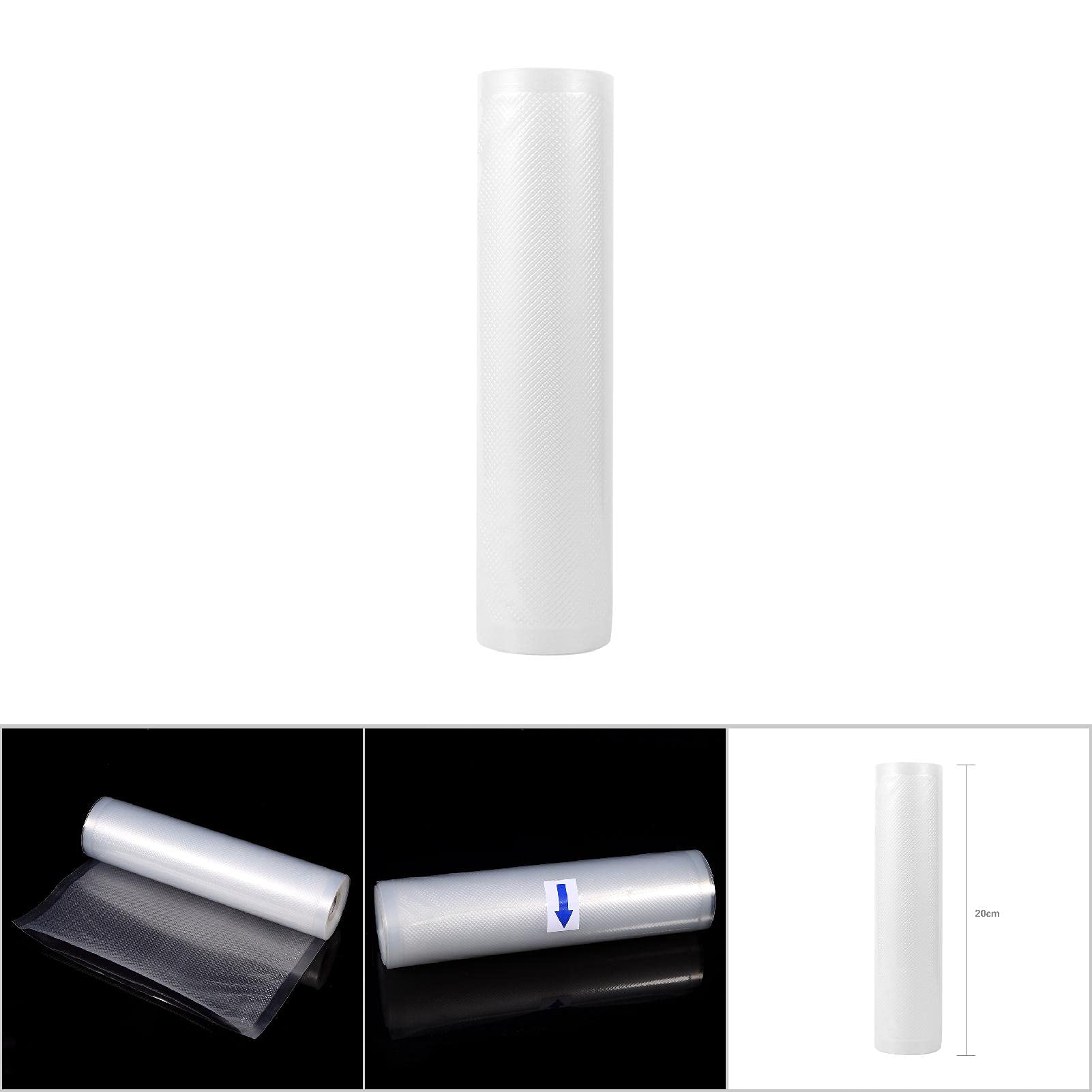 Vacuum Sealer Food Storage Bags - 4 Sizes (20x500cm) with Multi-Layer Construction | Airtight Food Preservation for Freezing, Sous Vide & Meal Prep | BPA-Free Reusable Food Saver Bags for Kitchen & Camping