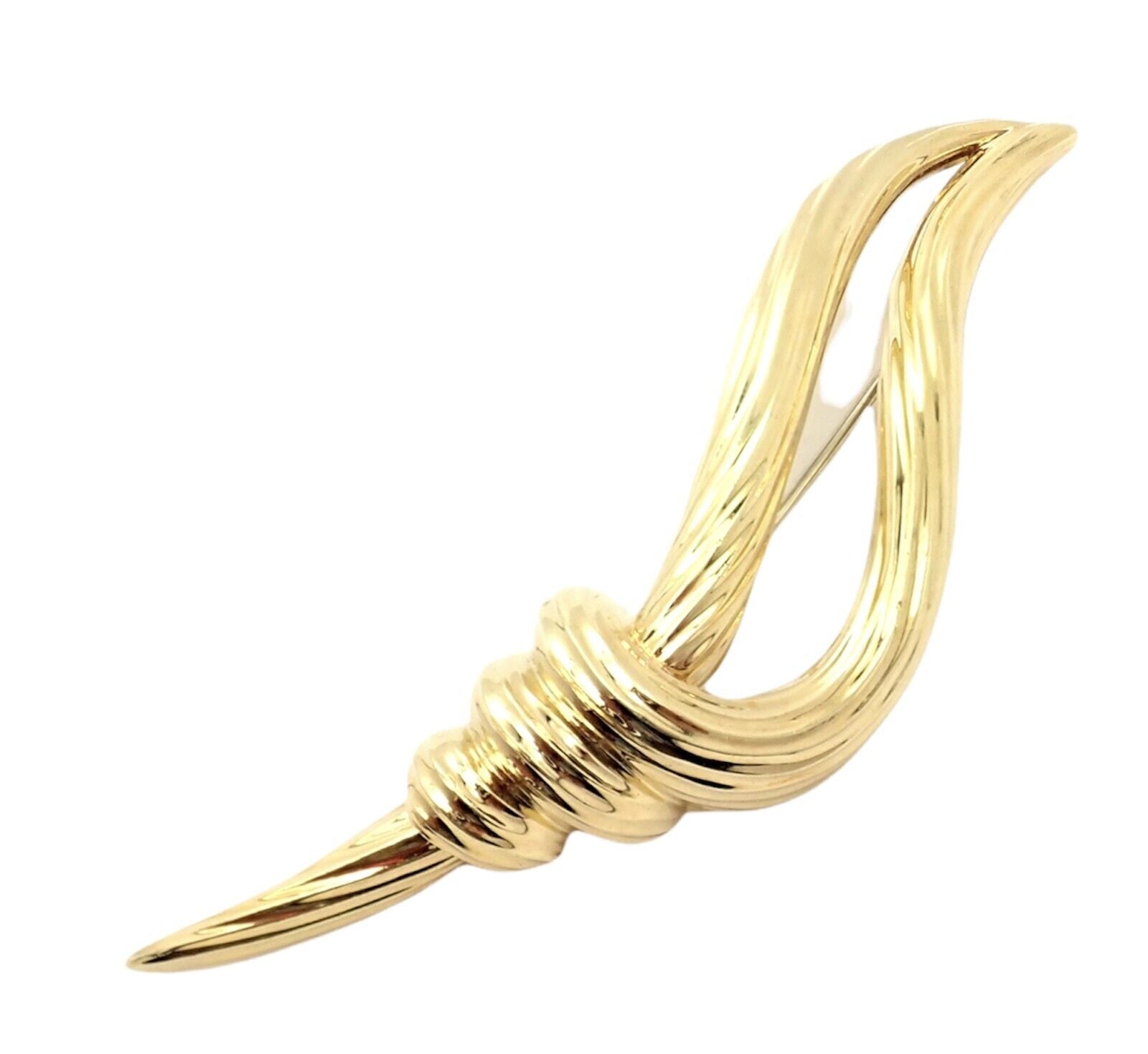Authentic Henry Dunay 18k Yellow Gold Olympic Torch Pin Brooch - Vintage Collectible Jewelry for Special Occasions & Gift Giving