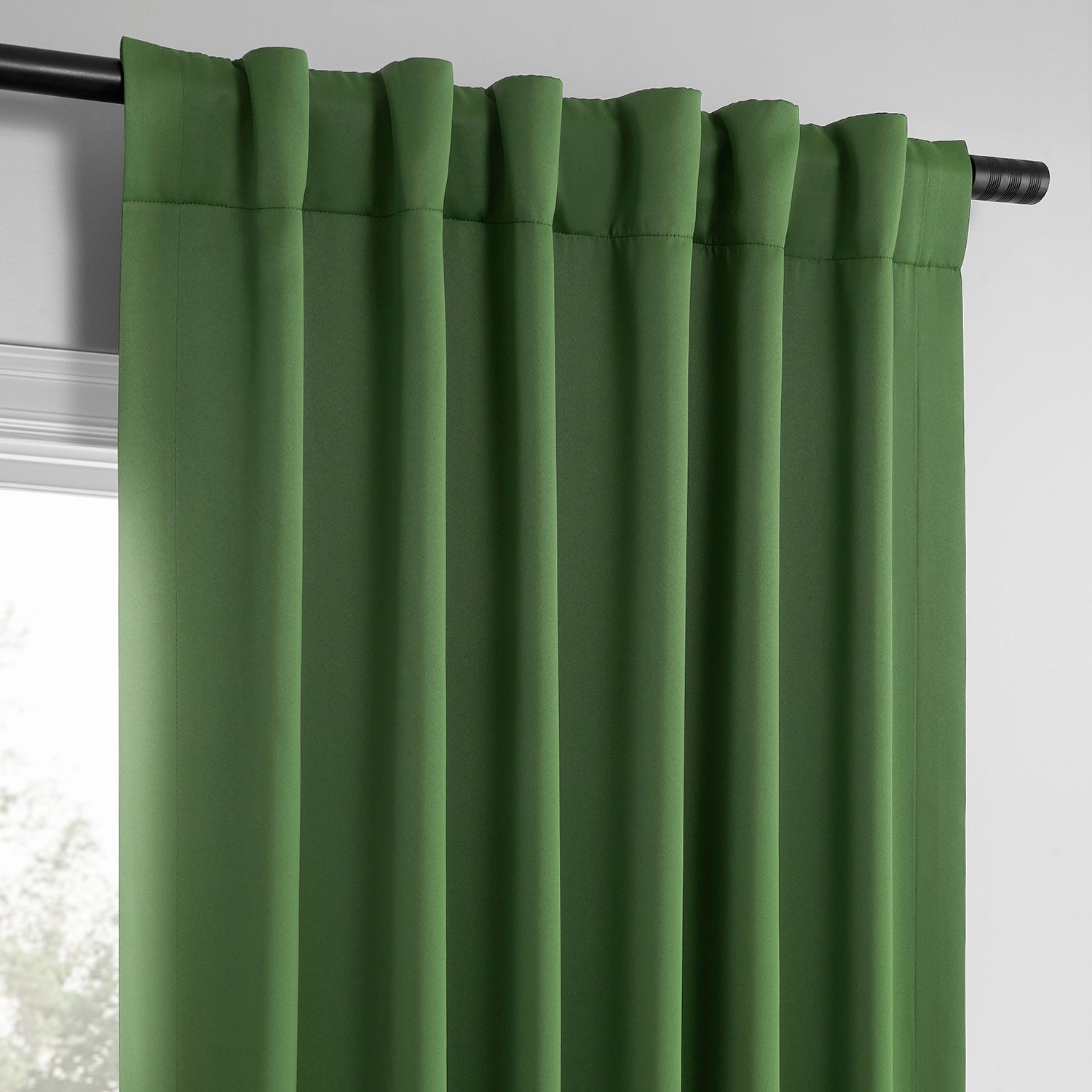Dark Olive Green Blackout Curtains Set of 2 Panels - Thermal Insulated Noise Reducing Window Drapes for Bedroom, Living Room & Nursery