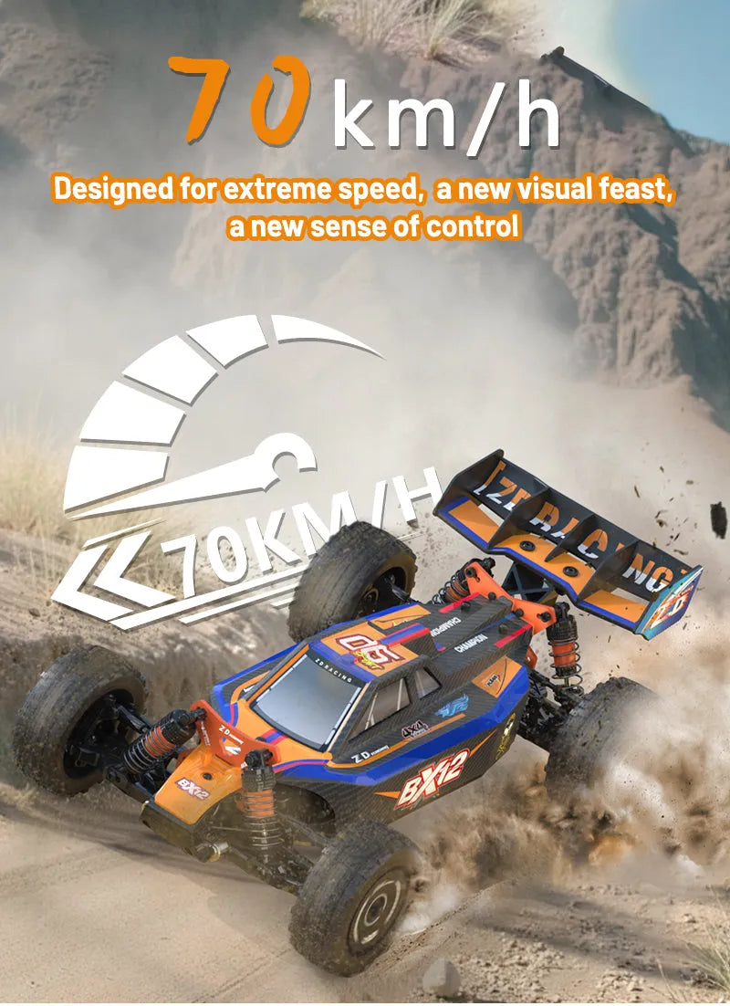 **ZD Racing BX 12 1/12 Scale 4WD RC Car - 70km/h High Speed, 3S Brushless Motor, 2.4G RTR, Oil-Filled Shocks - Off-Road Racing Truck for Adults & Kids (Perfect for Backyard, Park & Track Racing)**