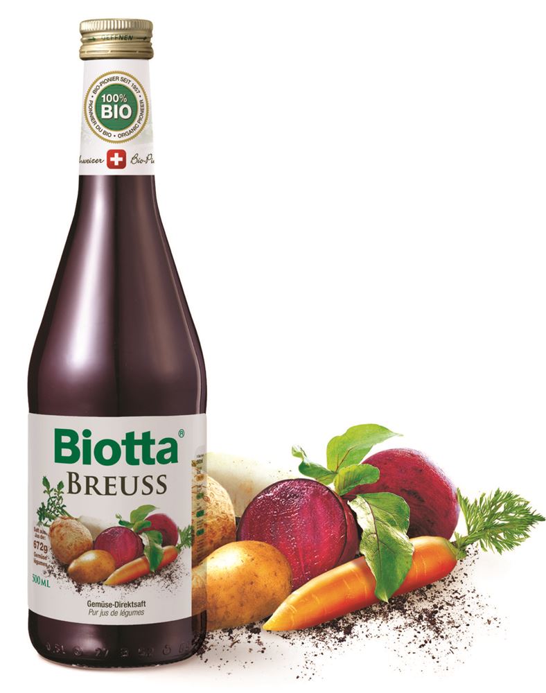 BIOTTA Breuss Organic Vegetable Juice 500ml - Cold-Pressed, Vegan & Gluten-Free - Perfect for Detox, Weight Loss & Healthy Lifestyle