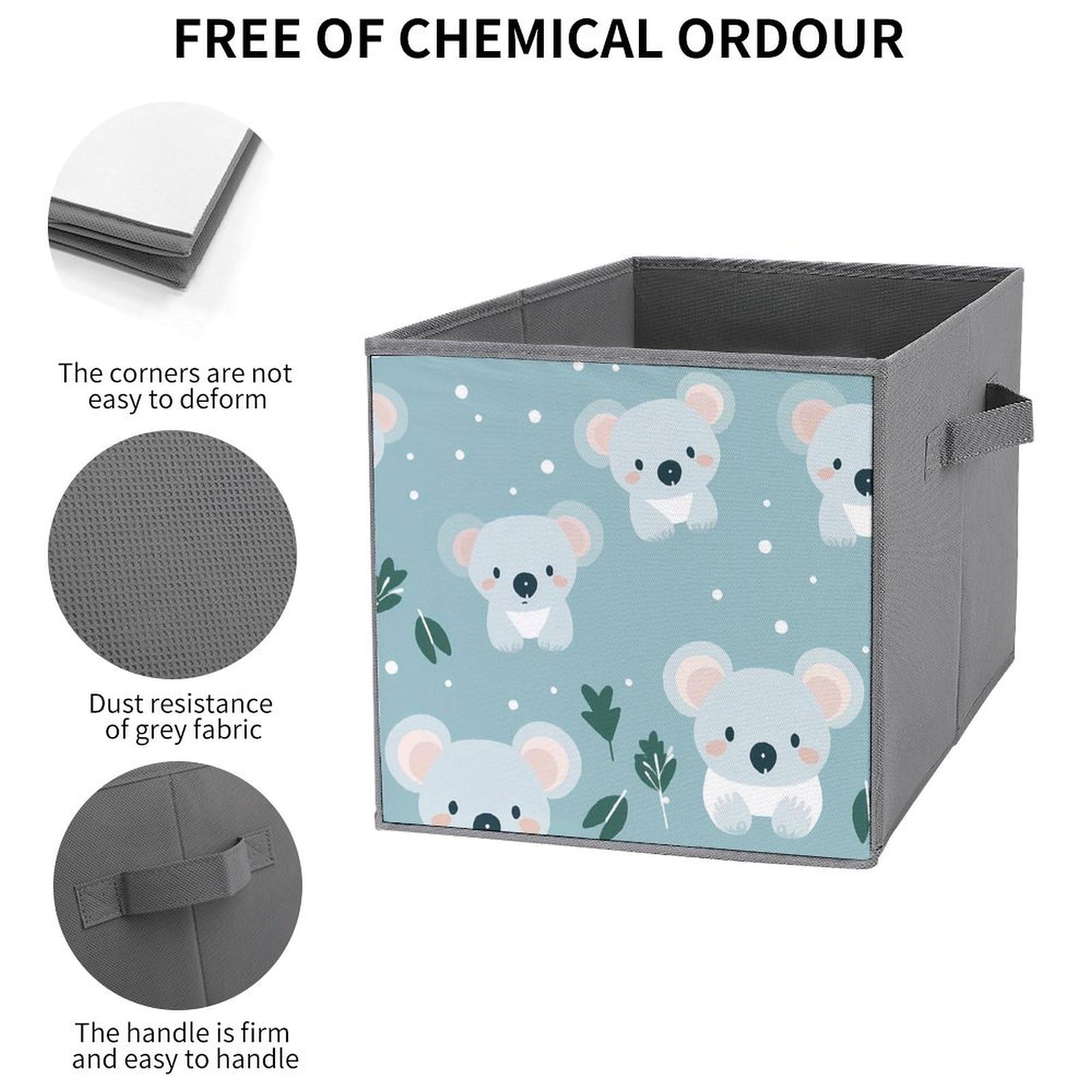 Foldable Storage Cubes with Handles - 6PCS for Home & Office Organizing