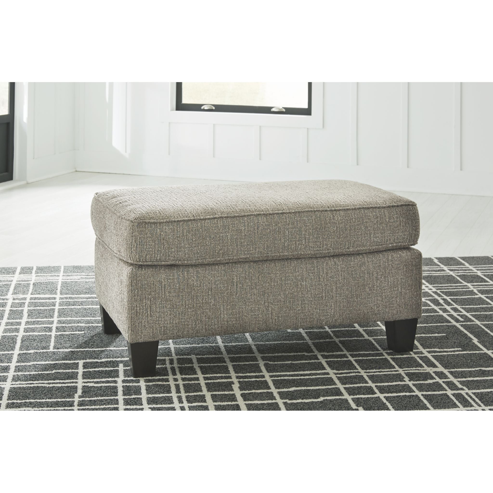 Barnesley Platinum Ottoman Storage Bench - Stylish Footrest with Hidden Storage for Living Room, Bedroom, or Entryway