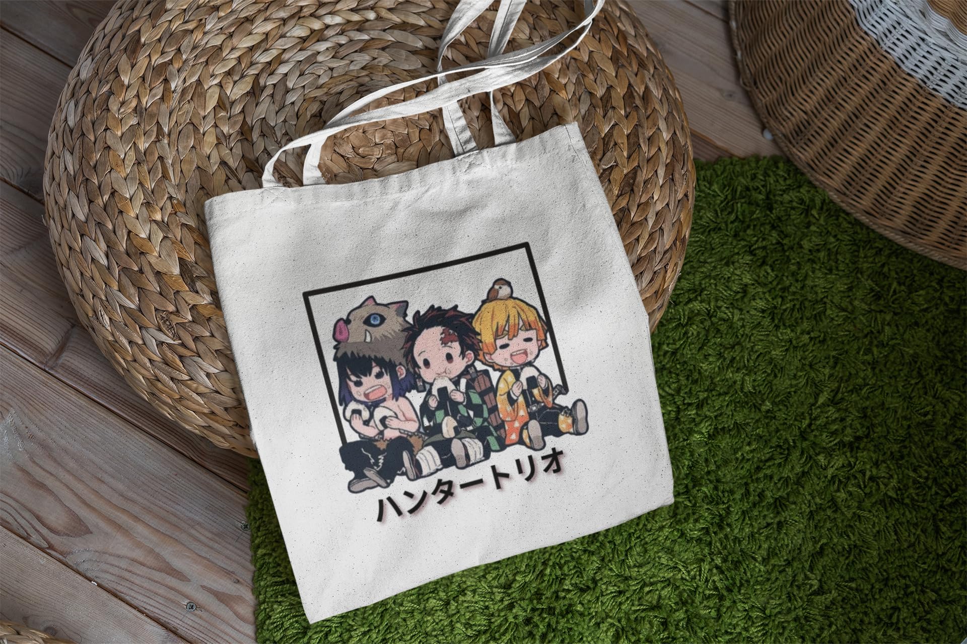 Eshaaver Anime Haven Tote Bag - Lightweight & Durable Anime Themed Shoulder Bag for School, Work & Shopping - Perfect Gift for Anime Fans & Otaku Culture Lovers
