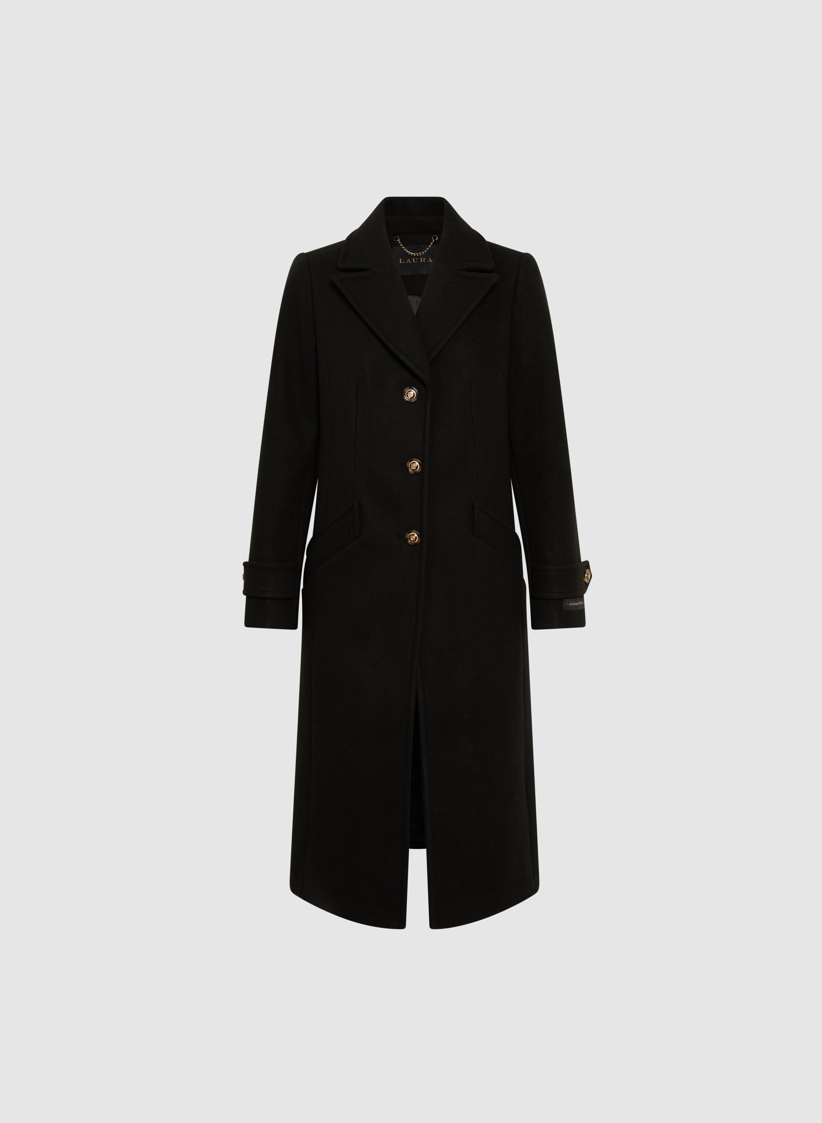Stylish Embossed Button Wool Blend Coat for Women - Warm Winter Trench Coat with Elegant Design, Perfect for Office, Dating & Outdoor Activities