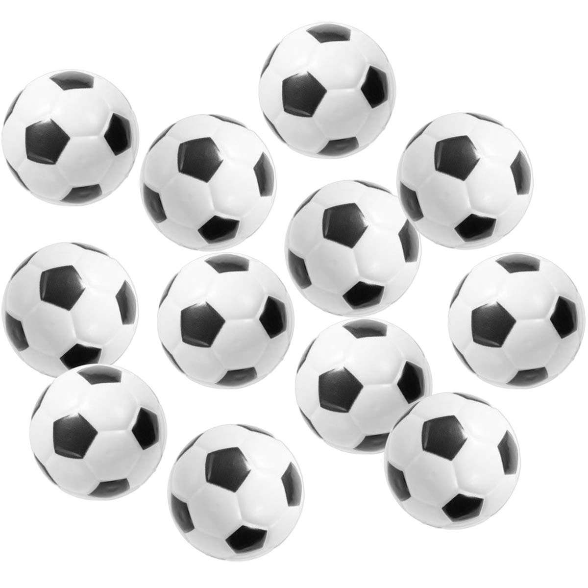 DORUS Soccer Stress Balls - Pack of 12, 2.5 Inch Squeeze Balls for Stress Relief & Hand Exercise - Perfect for Office, Classroom, Sports Training & Anxiety Relief