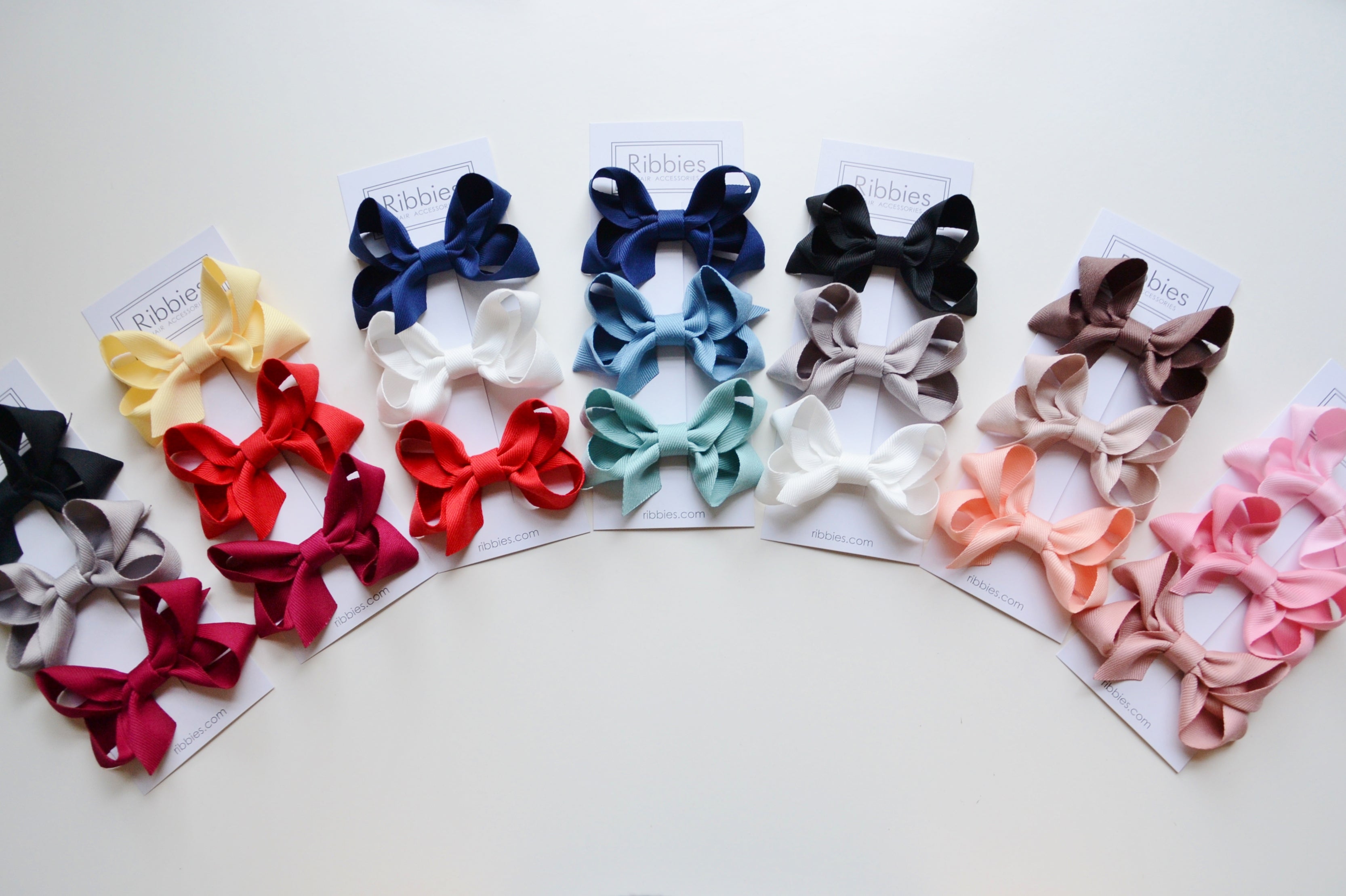 Pink Medium Looped Hair Bows Set of 3 - Cute Hair Accessories for Girls, Toddlers & Babies - Perfect for Parties, Holidays & Everyday Wear