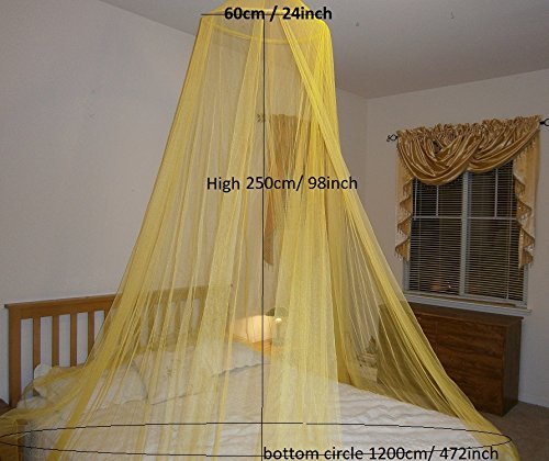 OctoRose® Bed Canopy Mosquito Net - Lime Green Flower Top Design for Queen/King Beds, Dressing Rooms & Outdoor Events | Elegant Bedroom Decor & Wedding Party Protection
