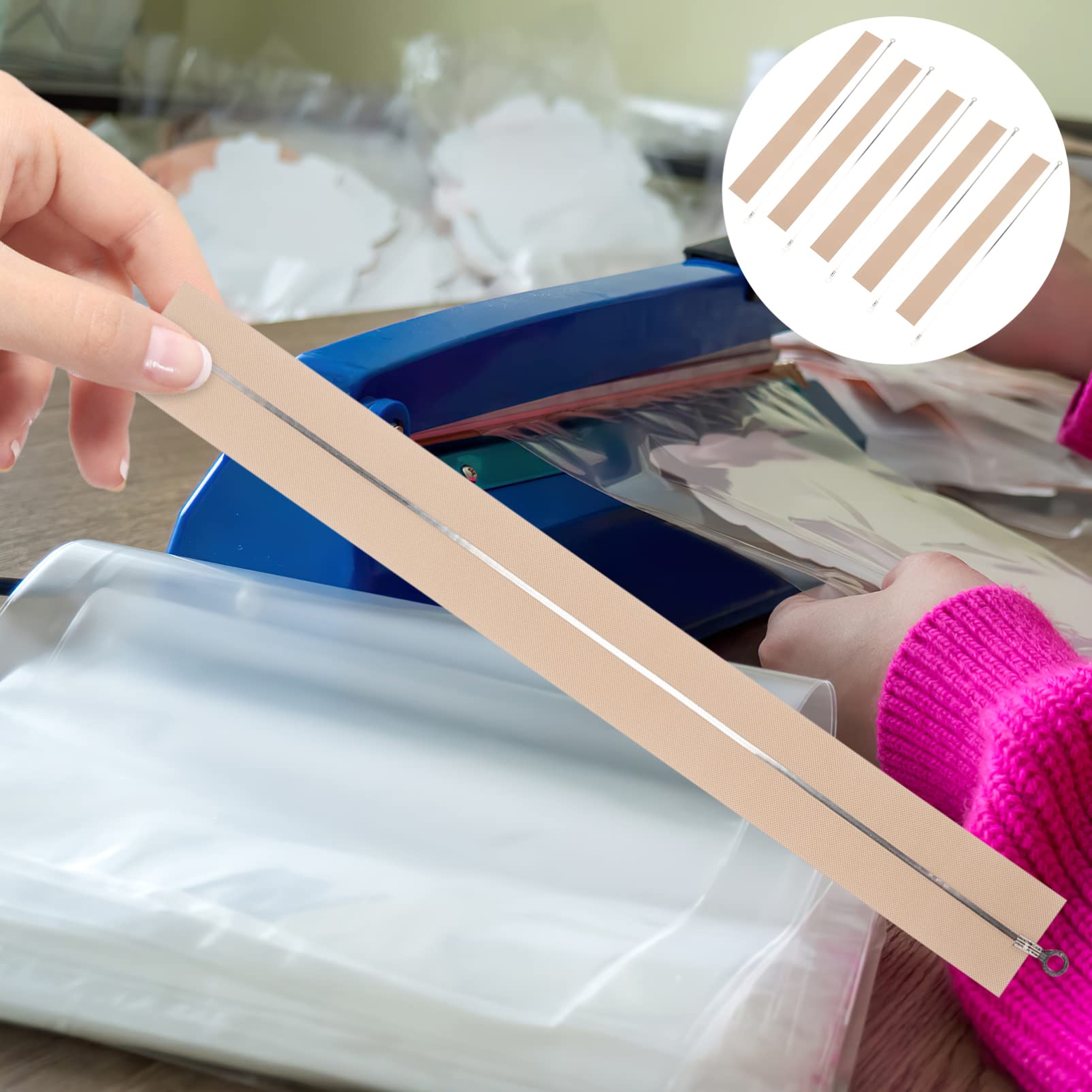 5 Pcs Impulse Sealer Heating Wire Strips - Replacement Parts for Hand Sealer, Heat Sealer Machine - Perfect for Packaging Food, Crafts & Small Business Use